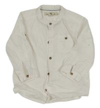 Bílá lněná košile H&M