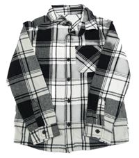 Čierno-biela kockovaná košeľa Nutmeg