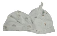 2x bavlněná čepice - s ježky + s balony H&M