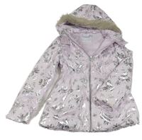 Světlerůžová šusťáková zateplená parka s kapucí - Frozen Disney