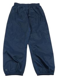 Tmavomodré šusťákové nepromokavé funkční kalhoty Decathlon