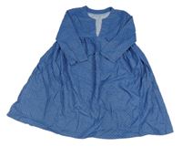 Modro-bílé vzorované šaty 