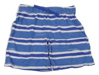 Modro-biele pruhované bavlnené kraťasy H&M
