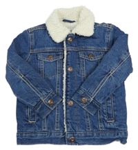 Tmavomodrá riflová zateplená bunda Denim Co.