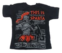 Čierne tričko s gladiátorem