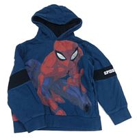 Petrolejovo-černá mikina se Spider-manem a kapucí Next