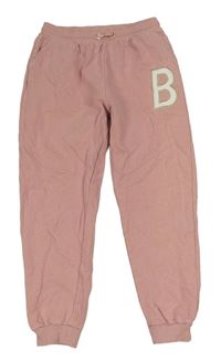 Světlerůžové tepláky s písmenkem Ted Baker