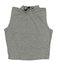 Sivý crop top New Look