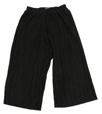 Čierne plisované culottes nohavice H&M