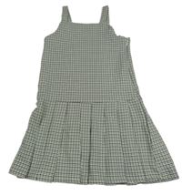 Bielo-čierno-limetkové kockované šaty Primark