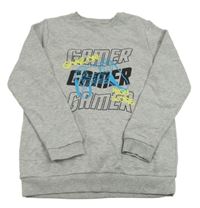 Sivá melírovaná mikina s nápisom Primark