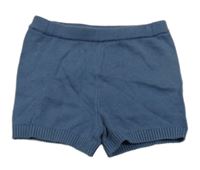 Tmavomodré pletené kraťasy F&F