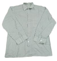 Bílo-zelená pruhovaná košile