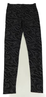 Sivo-čierne vzorované legíny Page one young