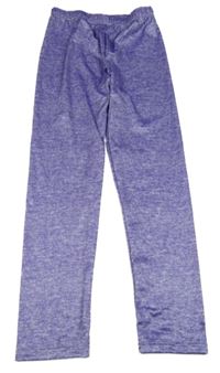 Fialové melírované športové legíny