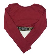 Malinové crop tričko Matalan