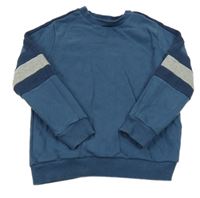 Tmavomodrá mikina s prúžkami Next