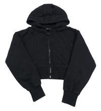 Čierna prepínaci crop mikina s kapucňou Primark