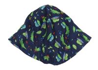 Tmavomodrý šusťákový klobouk s krokodýly Kiki&Koko 