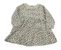 Smotanové plyšové šaty so vzorom M&S