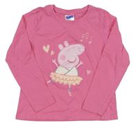 Růžové pyžamové triko s Peppa Pig