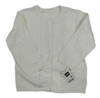 Nové - biely prepínaci sveter so vzorom St. Bernard