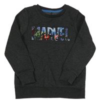 Čiernošedá melírovaná mikina s logom s Avengers George