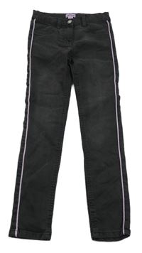 Tmavošedé skinny rifle s pruhem alive