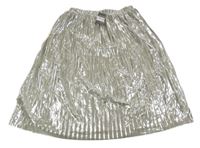 Nové - strieborná plisovaná sukňa PRIMARK