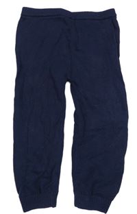 Tmavomodré pletené turecké tepláky little nutmeg