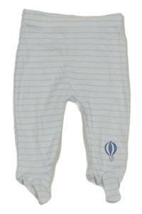 Bílo-světlemodré pruhované polodupky s balonem Matalan