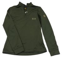 Tmavokhaki thermo jezdecká mikina s koníkem BR