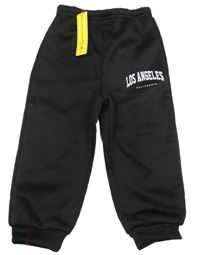 Nové - černé teplé tepláky s nápisy SHEIN