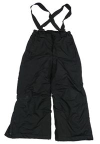 Černé šusťákové zimní oteplovačky s odepínacími kšandami alive