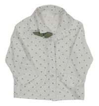 2Set - Bílá vzorovaná košile + motýlek