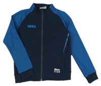 Tmavomodro-modrá thermo prepínaci mikina s logom Skita