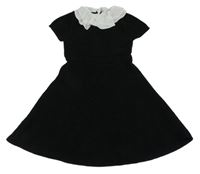 Černé šaty s bílými límečky ZARA