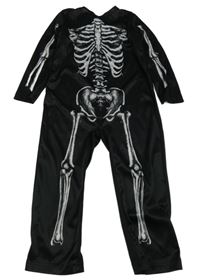 Kostým - Černý overal s kostmi morrisons