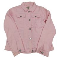 Světlerůžová riflová bunda s límečkem FOREVER&CO.