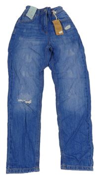 Nové - modré mom tapered leg rifle s prošoupáním Next