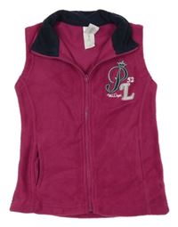 Vínová fleecová vesta s písmenky C&A