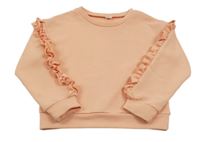 Broskvová mikina s kanýrky SHEIN