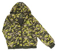 Army šušťáková jesenná bunda s číslom a kapucňou Y.F.K.