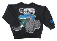 Čierna ovesize mikina s monster truckem - Hot Wheels George