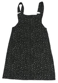 Sivé úpletové šaty s leopardím vzorom George