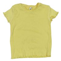 Žlté rebrované tričko