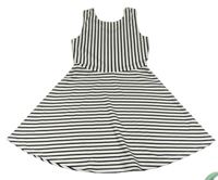 Bielo-čierne pruhované šaty H&M