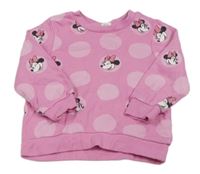 Ružová bodkovaná á mikina s Minnie Primark