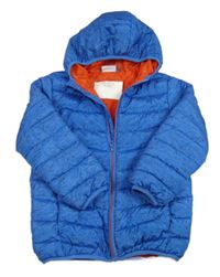 Modrá melírovaná šusťáková zateplená bunda s kapucí Infinity Kids