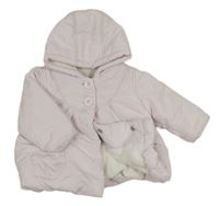 Svetloružová šušťáková zateplená bunda s kapucňou Mothercare